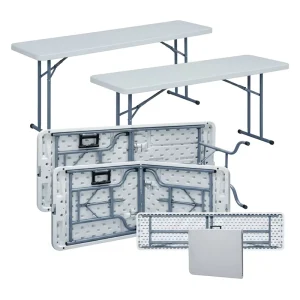 Lightweight Hospital Office Meeting Foldable Training Plastic Conference Tables White School Folding Seminar Table