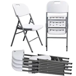 Lightweight Waterproof White Outdoor Plastic Picnic Folding Garden Chair