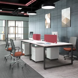Linear Expandable Call Center Workstation Built in Power Management E0 MFC Modular Office Team Desk