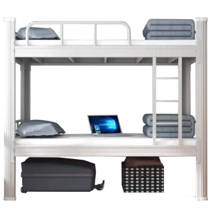 Literas Para Adultos Marshmallow Two Floor Metal Adult Capsule Bunk Bed Frame Cama Com Escadas for Hostel