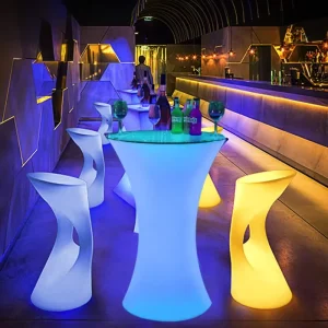 Living Room 16 Color Change Illuminated Waterproof Nightclub Party Lounge Furniture Outdoor bar Led Table and Chair