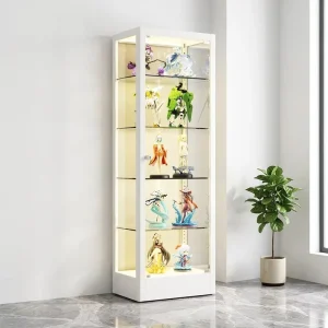 Living Room Cabinets Standing Trophy Display Model Car Showcase Glass Lockable Display Cabinet