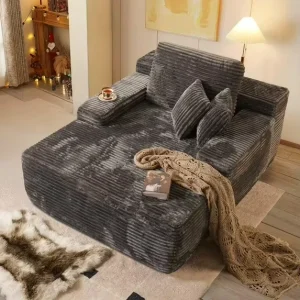 Living Room Corduroy Lounge Recliner Sofa Bed