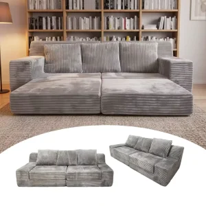 Living Room Furniture L Shape Couch Bed Sectional Foam Sofa Modern Design Vacuum Compressed Corner Sofa Bed