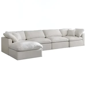 Living Room Furniture Modern Linen L shape Sectional Sofa Cloud Down Modular Sofa