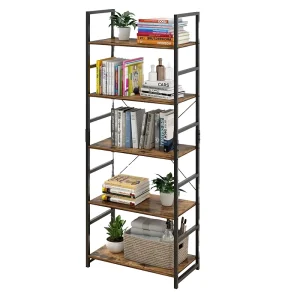 Living Room Modern Book Shelf 5 6 Layer Floor Standing Industrial Steel Pipe Layer Tier Ladder Bookcase Book Shelf Bookshelf