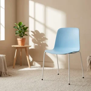 Living Room Modern Office Stackable Visitor Chair with Cooling Plastic Design