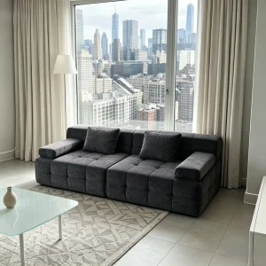 Living Room Modular Sofa High Density Foam with Armrests for Modern Apartment Furniture