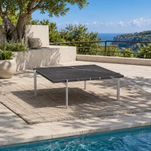Living Room & Office Coffee Table Marble & Steel Contemporary Design Decorative Home Furniture for Outdoor Use