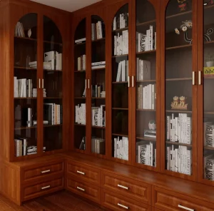 Living Room Solid Wood Bookshelf with Large Interior Space and Environmentally Friendly Durable Materials