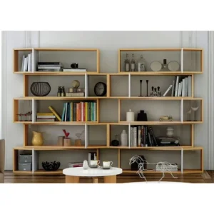 Living Room Wooden Library Wall Bookcase Shelf Bookcase Melamine Bookcase