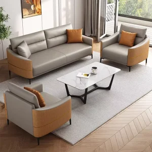 Liyu Commercial Office Furniture Reception Sofas Office Leather Furniture Office Sofa