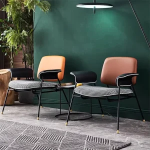 Liyu Office Furniture Modern Light Luxury Living Room Chair Contemporary Design Synthetic Leather for Hotels Reception Areas