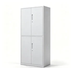 Lockable 4 Door Solid Metal File Cabinet Double Section Steel Office Storage Cabinet For Confidential Document Archive