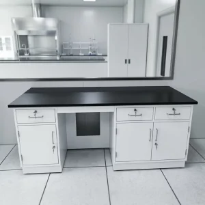 Lockable Cabinet Lab Bench Full Steel Structure for Food Inspection Laboratory