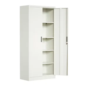 Lockable Door Metal Storage Cabinet Filing Shelves for Garage Kitchen Pantry for Kitchen Pantry Garage Use