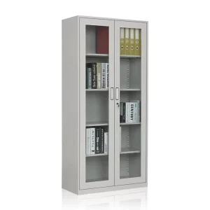 Lockable Fireproof Steel Commercial Filing Cabinet Movable Foldable Glass Doors Adjustable Industrial Design Eco Friendly Office