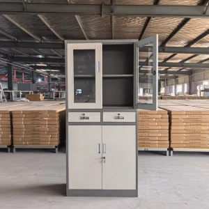 Lockable Metal Storage Cabinet Knock Down Structure Steel Filing Cabinet with Two Drawers for Home Office