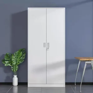 Lockable Office Storage Cabinet Metal Cupboard Steel Filing Cabinet 2 Door Metal File Cabinet Steel Locker School Gym Wardrobe