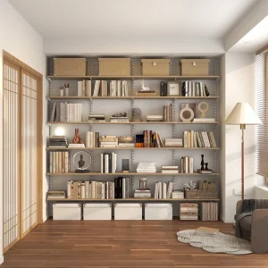 Log Color 1.8M Wall Mounted Minimalist Portable Home Office Desk Bookshelf Bookcase