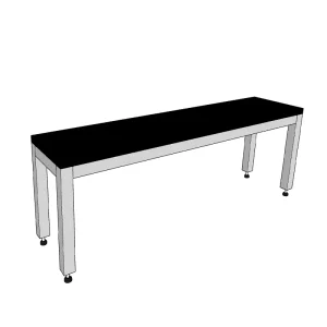 Long Bench Simple Locker Wood Bench Seat with Steel Legs