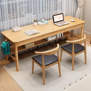 Long Desk Double person Modern Simple Solid Wood Computer Desk for Office Student Writing Table