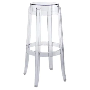 Louis Chairs Bar Stool Transparent Resin PP Acrylic Plastic Modern Furniture Commercial Furniture OEM ODM Customized