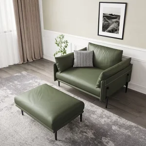 Lounge Suite Sofa Set PU Leather Sectional Wabi Sabi Design Customizable Modern Living Room Furniture for Hotel Apartment