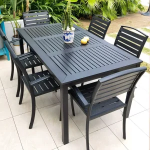 Low MOQ Modern Lightweight Durable Outdoor Dining Table and Chairs Set for Hotel and Hospital Use