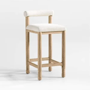 Low MOQ Restaurant Modern Custom Fabric Leather Wooden Bar Stools High Chair for Bar Coffee Shop Kitchen