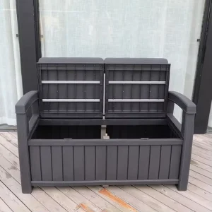 Low Maintenance All Weather Outdoor Bench Seating for Garden Toy Storage