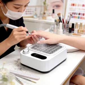 Low Noise Desktop 80W High Power Nail Dust Collector Strong Suction Nail Vacuum Cleaner Professional Manicure Vacuum Cleaner