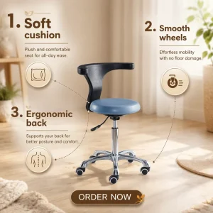 Low Priced High Adjustable Black Seat Iron Laboratory Chair Industrial Design Style Office ESd Chair for Lab Living Room