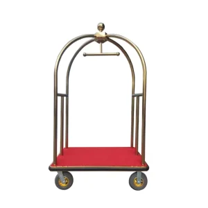 Luggage Cart for Five star Hotels Exclusive Guest Concierge Trolley for Lobbies Luxury style Luggage Trailer