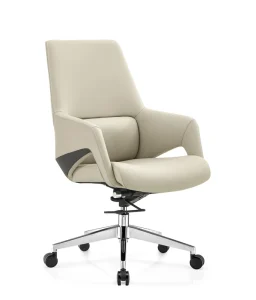 Lumbar Support Modern Computer Office Chair Office Furniture Boss PU Leather Egg Shape Swivel Chair