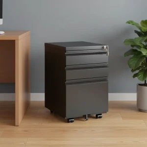 Luoyang Factory Mobile File Cabinet Lockable Office Storage Cabinet Mobile Pedestal Cabinet for A4 Files Storage