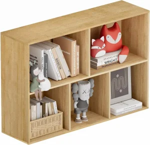 Luxury 2-Tier Solid Wood Toy Storage Cabinet Modern Design Toddler Toy Organizer for Living Room Home Furniture