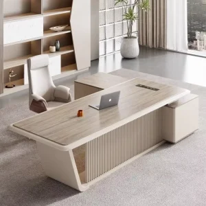 Luxury 2400mm Assemble Boss Desk Integrated Drawer Lock Conference Return Unit Executive Headquarters