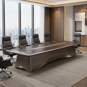 Luxury 4.8m Large Executive Boardroom Furniture Modern Italian Style Meeting Table Wooden Conference Table