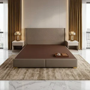 Luxury 5 Star Hotel Bedroom Furniture Set Ash Wooden King Bed Nightstand Wardrobe FF&E Complete Customize Solution
