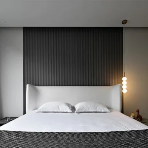 Luxury 5 Star Hotel Bedroom Furniture Set Modern Fabric Queen King Bed Apartment Use High Grade