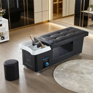 Luxury 90L Electric Water Tank Head Spa Bed with Water Circulation Multifunctional Shampoo Massage Bed for Salon Beaut