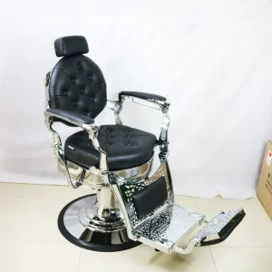 Luxury Aluminum Metal Barber Chairs for Beauty Salons Baber Shops Workshops Modern Design