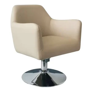 Luxury Barber Beauty Salon Styling Chair Stainless Steel Gold Plated Frame PU Leather Seat Reclining Height Adjustable 360