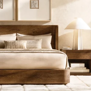 Luxury Bedroom Solid Wood Bed Modern Hotel Interior Solid Wood Furniture Villa Apartment Bedroom Furniture Sets Bedroom Set