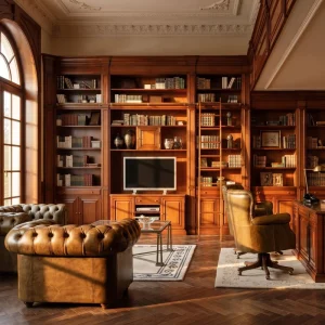 Luxury Bookcase Shelves European Home Decoration Wooden Bookcase Cabinet Ground New Design Bookshelf Furniture Wholesaler