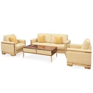 Luxury Boss Room Genuine Leather Sofa Sectional Office Home Single Seater Three Seater Sofa