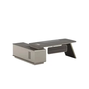 Luxury CEO Boss Office Desk with Matching Bookshelf Italian Style High End Director Table Bureau Commercial Furniture Set