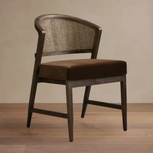 Luxury Cane Dining Chair Solid Wood Dining Side Chair
