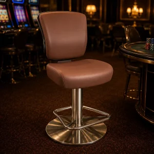 Luxury Casino Chairs Logo Design Adjustable High Back Support for OEM Game Rooms Casino Counter Club Bar Stool